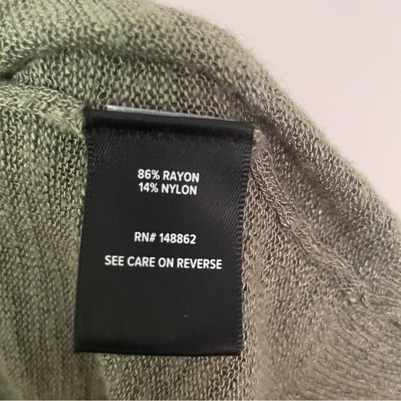 Torrid 3/4 Sleeve Cropped Open Sweater Shrug Sage Olive Green size 3 3X / 22-24 - Picture 4 of 6